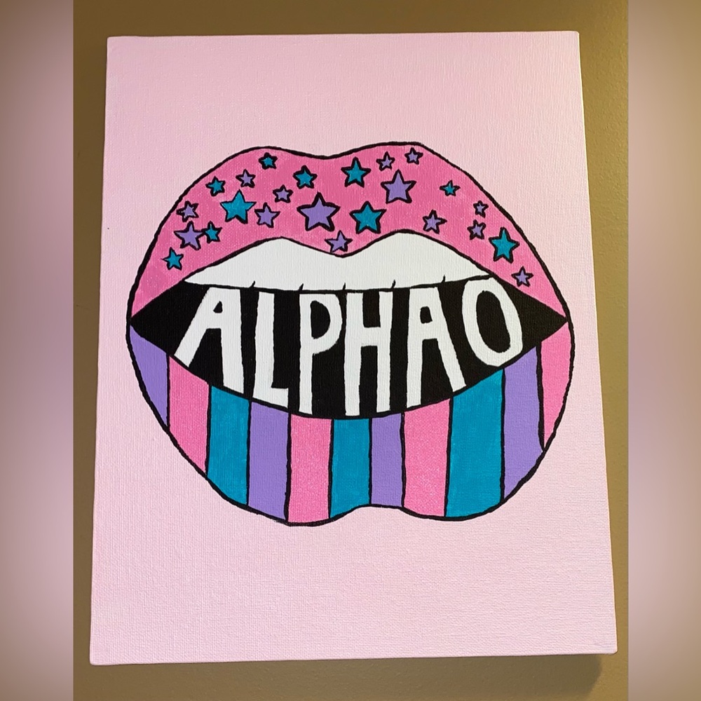 Handmade Sorority Preppy Painting